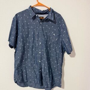 Lee Men's Blue Casual Button Down Shirt